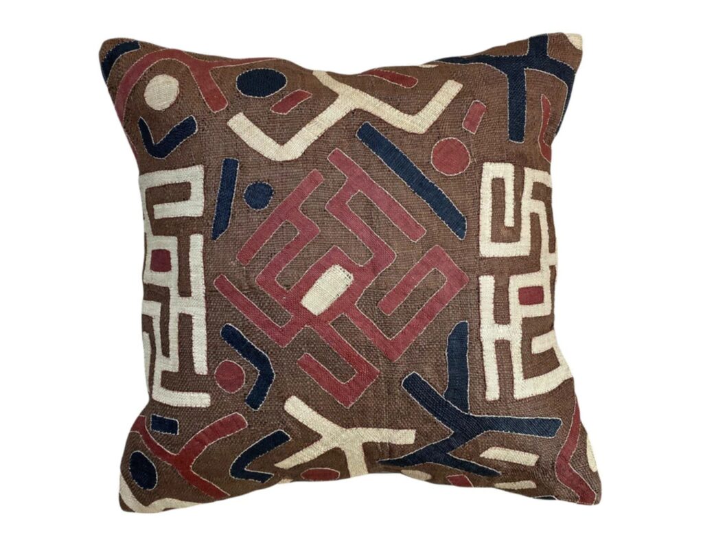Kuba Cloth Pillow Covers by Paulski Art Kuba Cloth Pillow Covers by Paulski Art