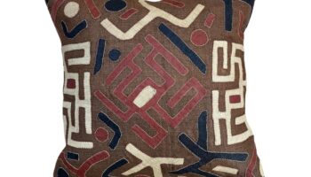 Kuba Cloth Pillow Covers by Paulski Art