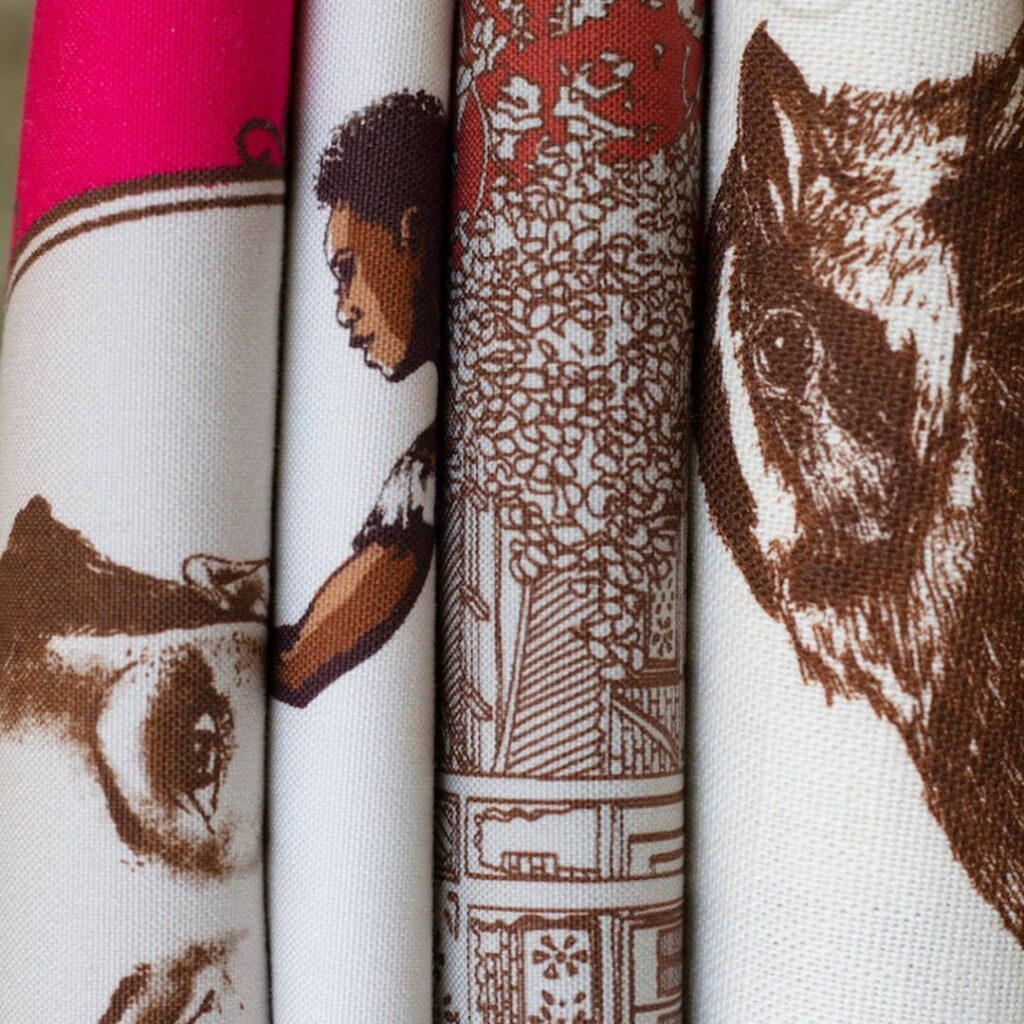 Fabric patterns from Yael & Valerie, including Toile des caraibes