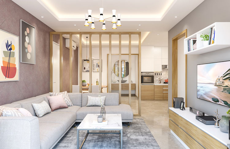 aluminum honeycomb false ceiling in living room