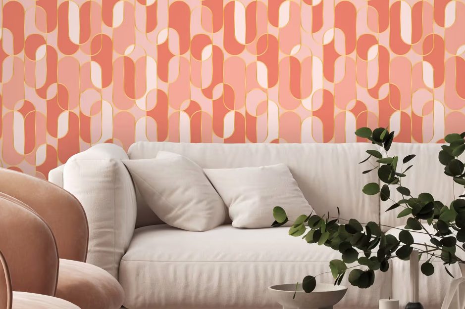 Deco Ovals Salmon in situ