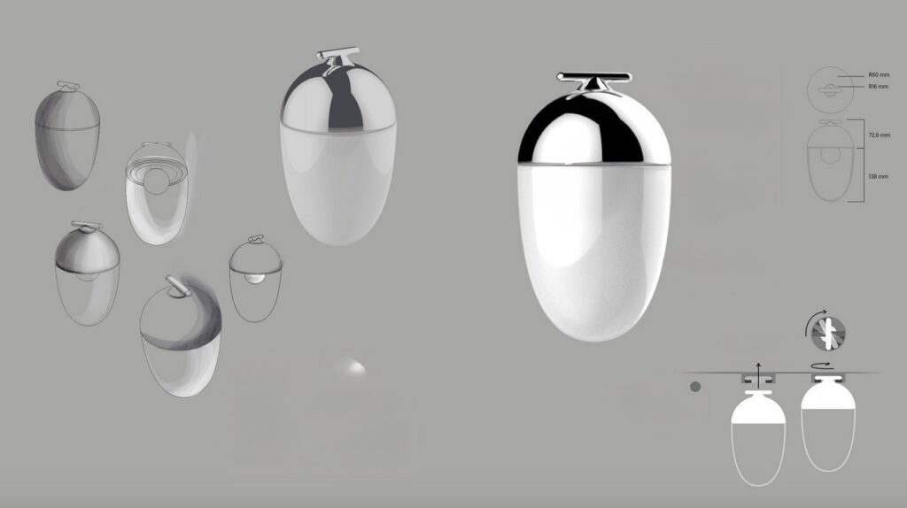 Renderings of Modular Egg Lamp