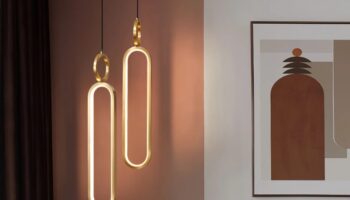 Oval Rings Pendant Light by Vakkerlight