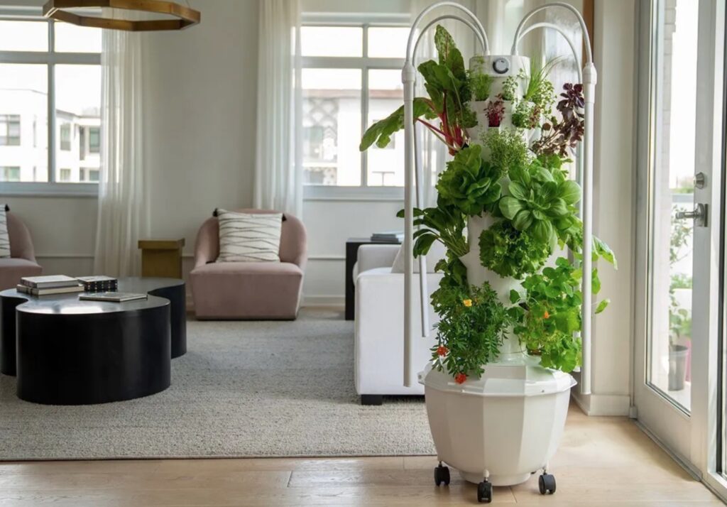 Tower Garden in apartment living room