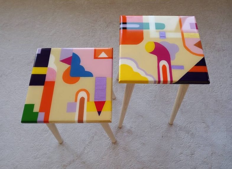 epoxy tables by Kagan