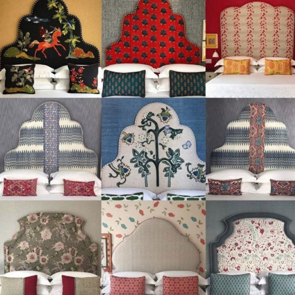 nine different headboard samples