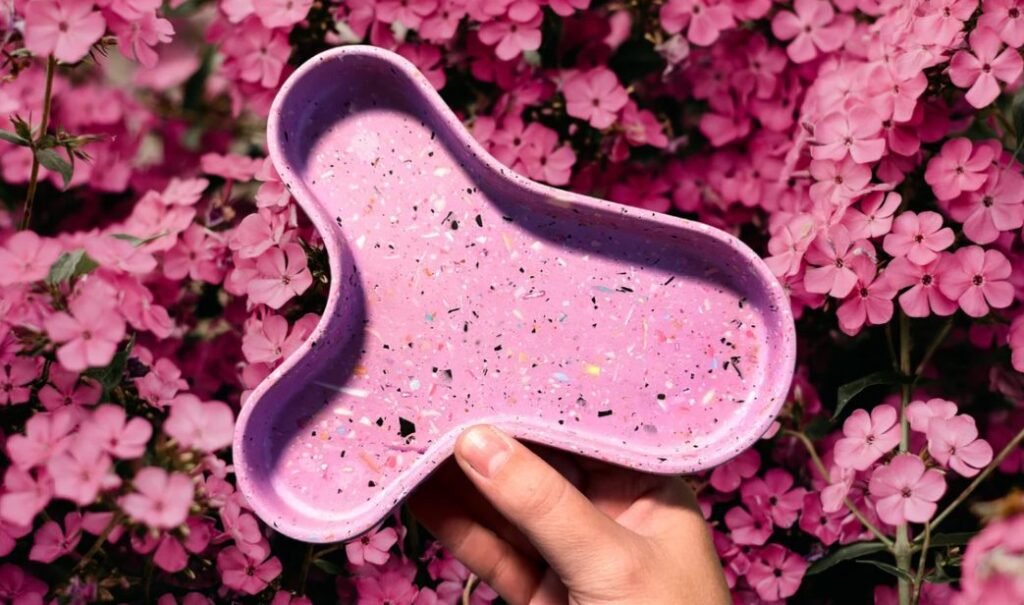 pink Jesmonite Tray