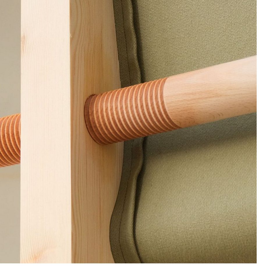 Wooden threading detail