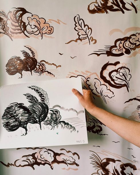 Windy Day wallpaper and Windy Day painting