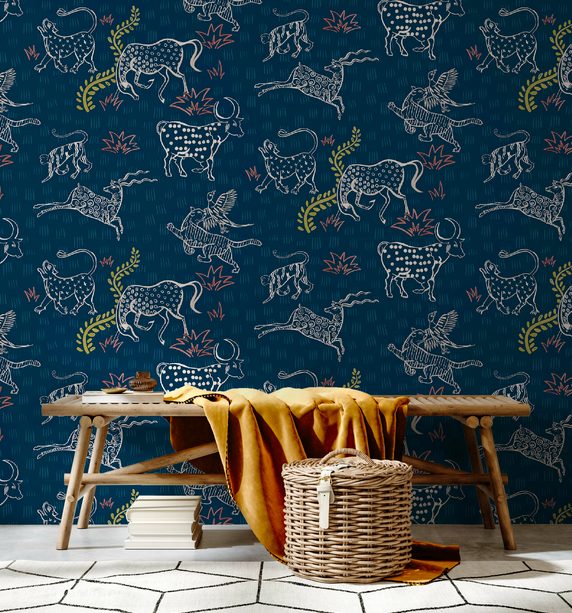 Jangalee in Midnight Blue in situ