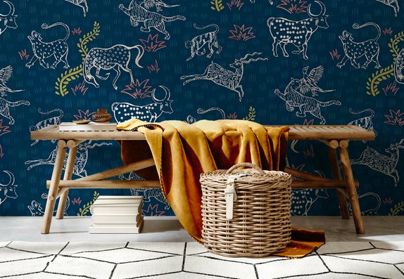 Jangalee in Midnight Blue in situ