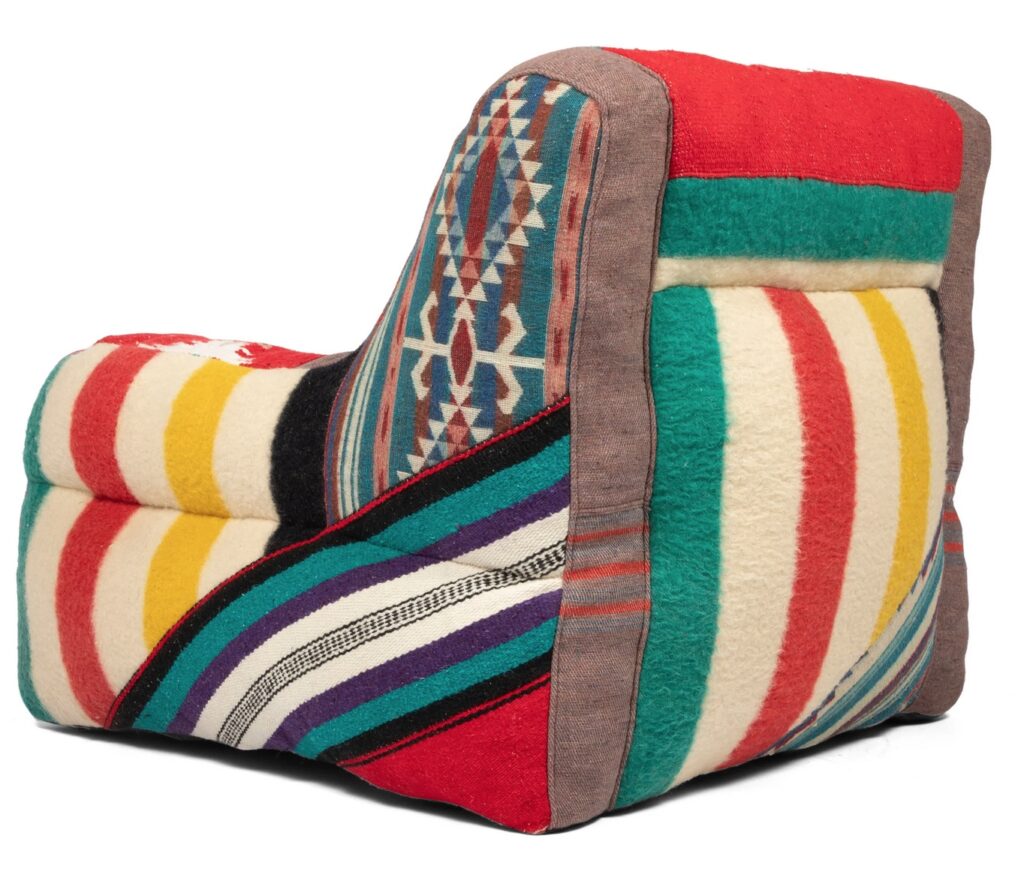 Rear view of cushy chair at Design Miami.LA