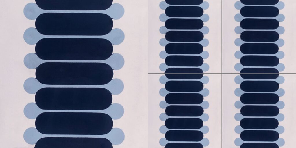 Zipper tile