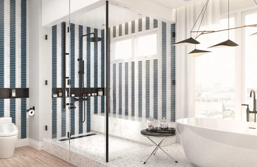 Zipper tile