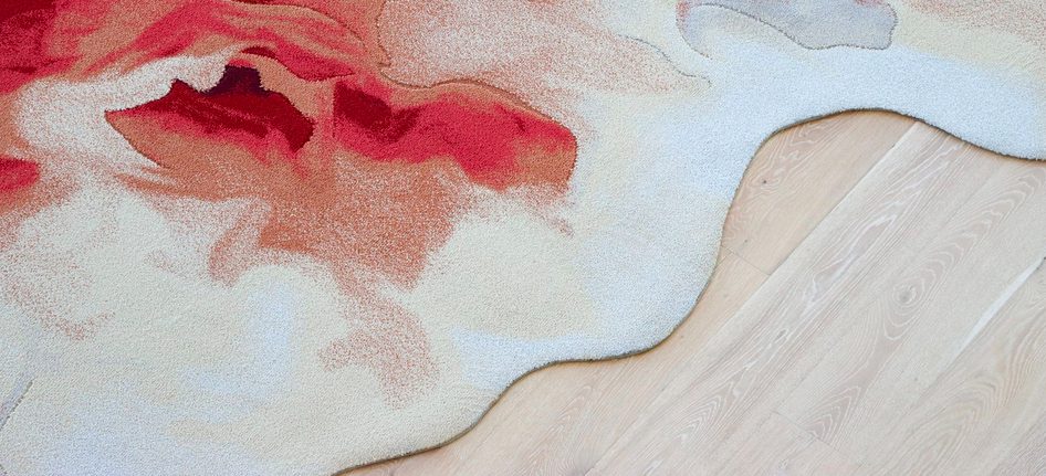 Organic cuts of Awaken area rug