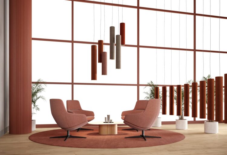 Stalik acoustic pendants in oranges and reds