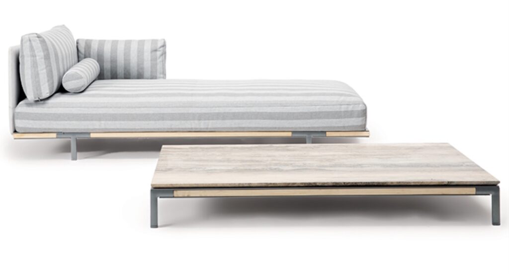 Baia daybed and Baia long table