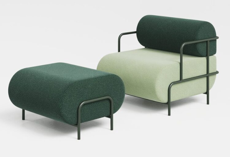 Baloo Armchair and Pouf