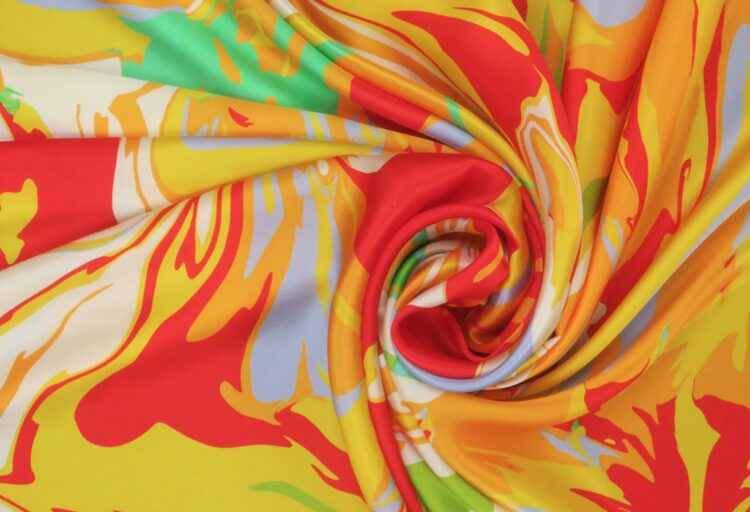 Rex Fabrics flame textile bunched up
