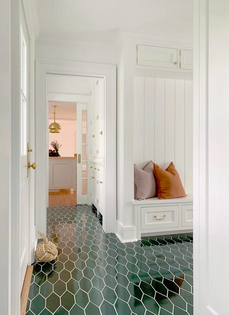 Evergreen as floor tile