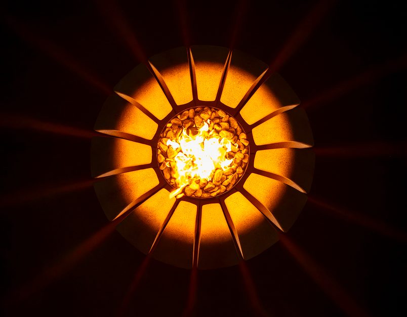 The sunflower effect of the Sunflower fire pit 