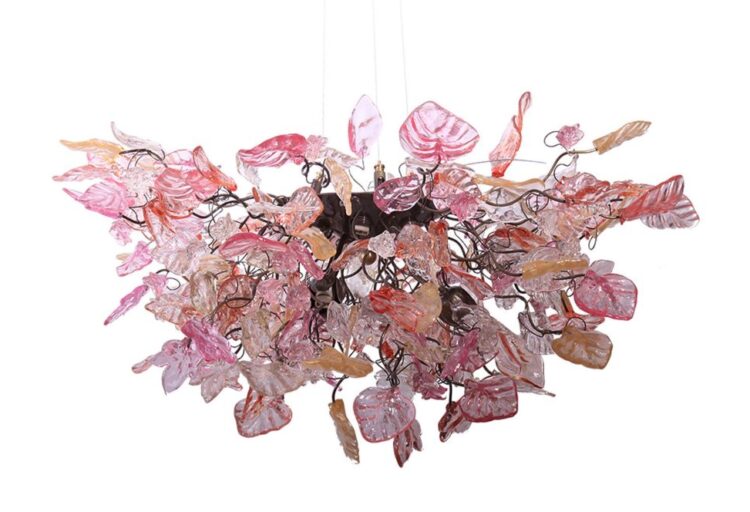 pink chandelier