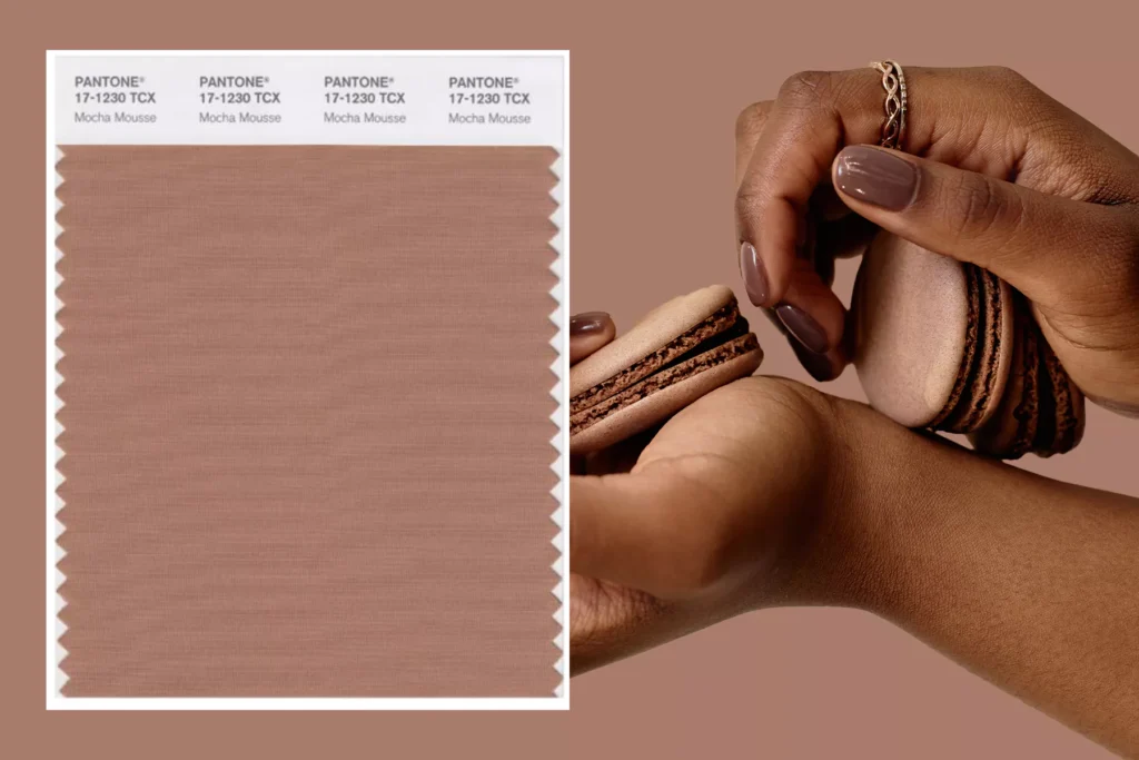 Mocha Mousse textile sample