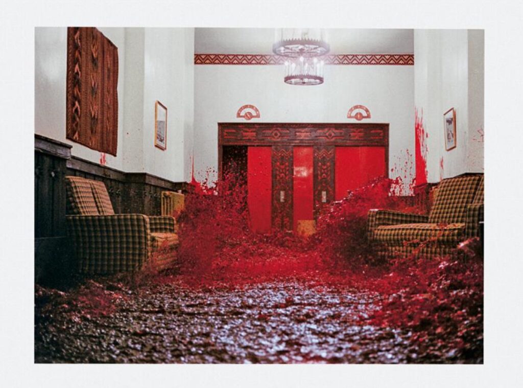 The Shining elevator with blood