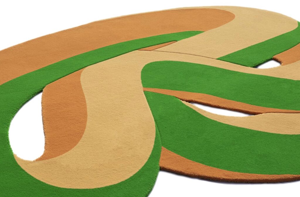 Tuscan Barren pattern with green and salmon coors