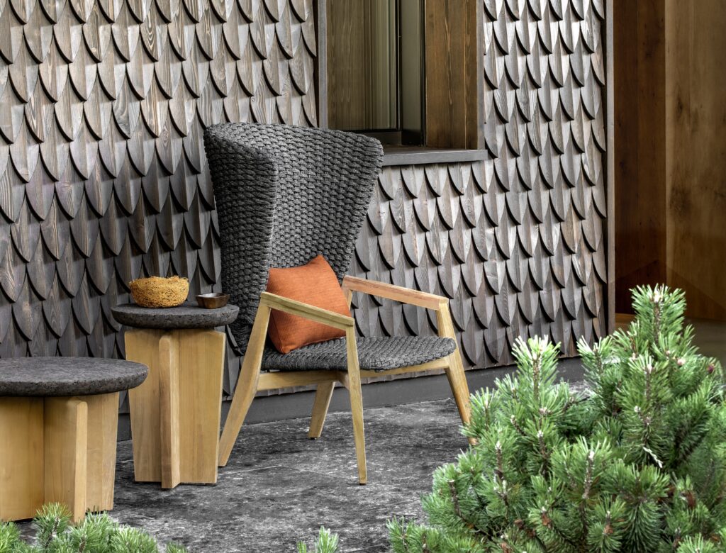 Knit High Back Armchair