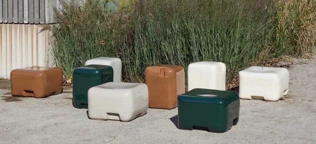 Cobble assortment with white, tan, and green colors