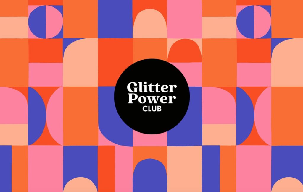 Glitter Power Club geometric wallpaper