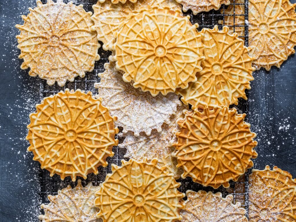 Pizzelle cookies