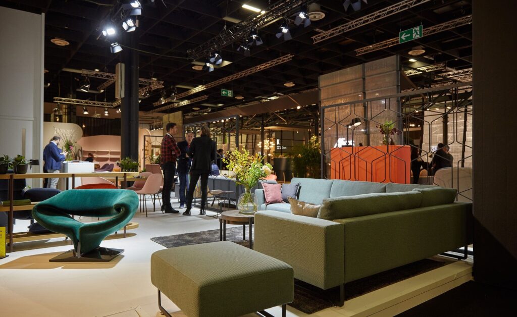 Ribbon Chair on display on the show floor
