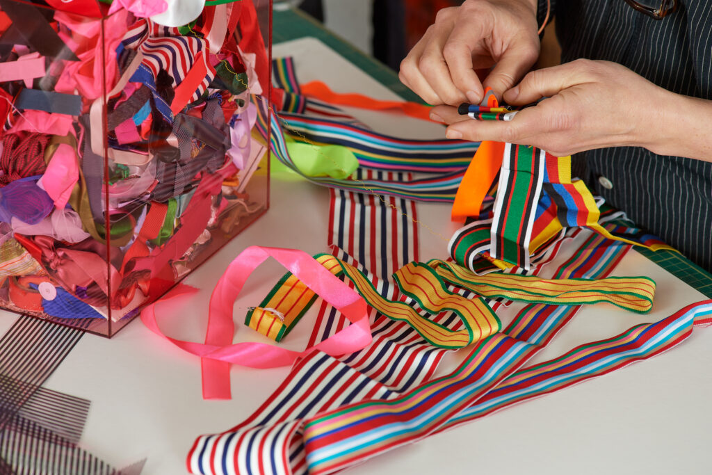 Sophie Smallhorn with ribbons