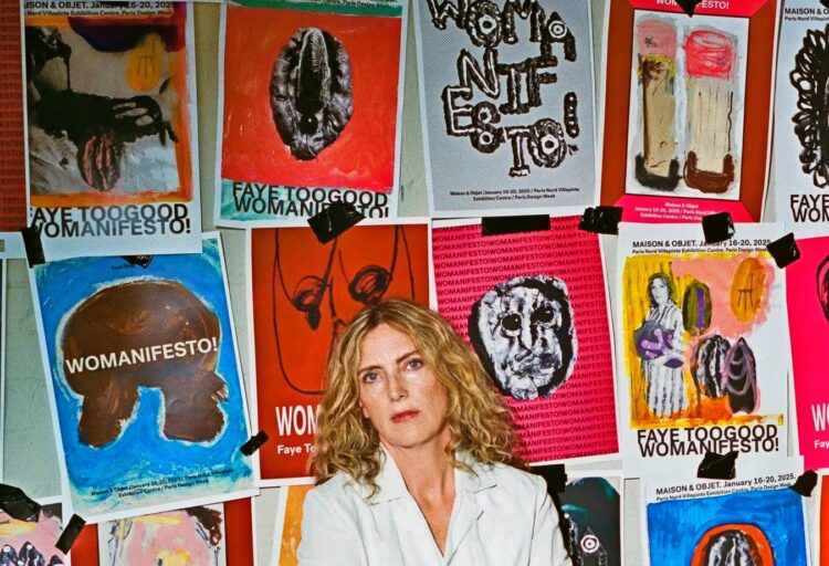 Faye Toogood with posters