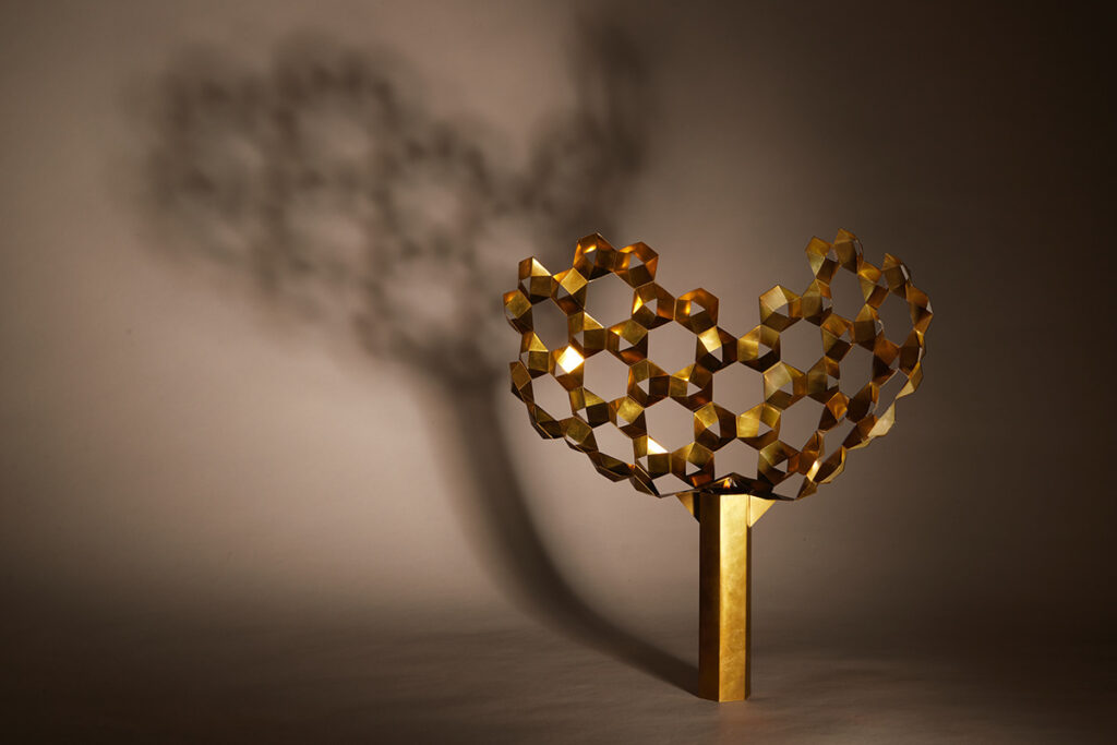 Glimmer metal sculpture