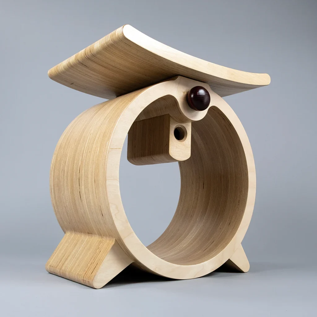 Ashanti Stool in Natural Finish by Jomo Tariku
