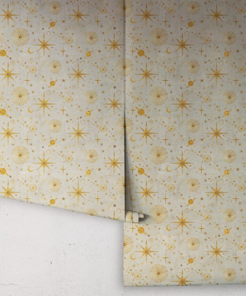 Milky Way Wallpaper by Milton & King in Beige