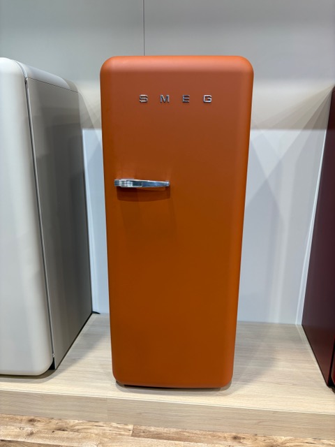 Matte orange SMEG fridge
