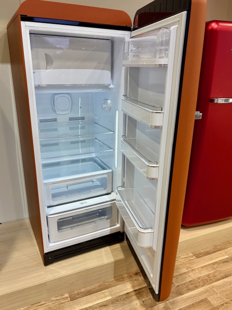 Matte orange SMEG fridge