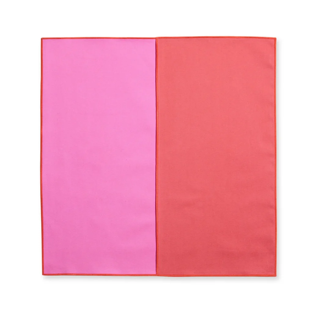 Lollipop Reclaimed Two-Tone Napkins featuring both colors