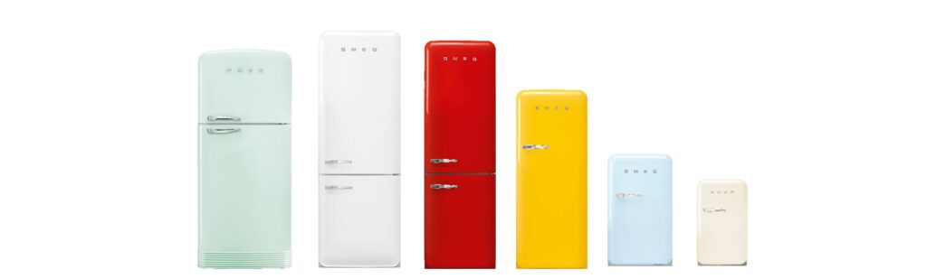 A selection of SMEG fridges