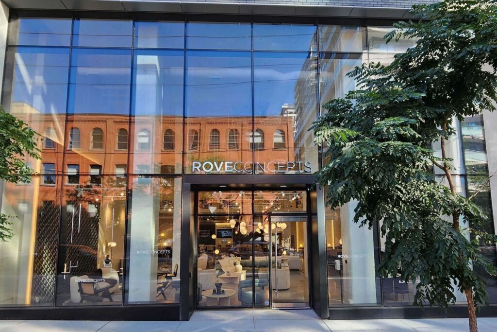 The storefront of one of Rove Concepts showrooms in Canada