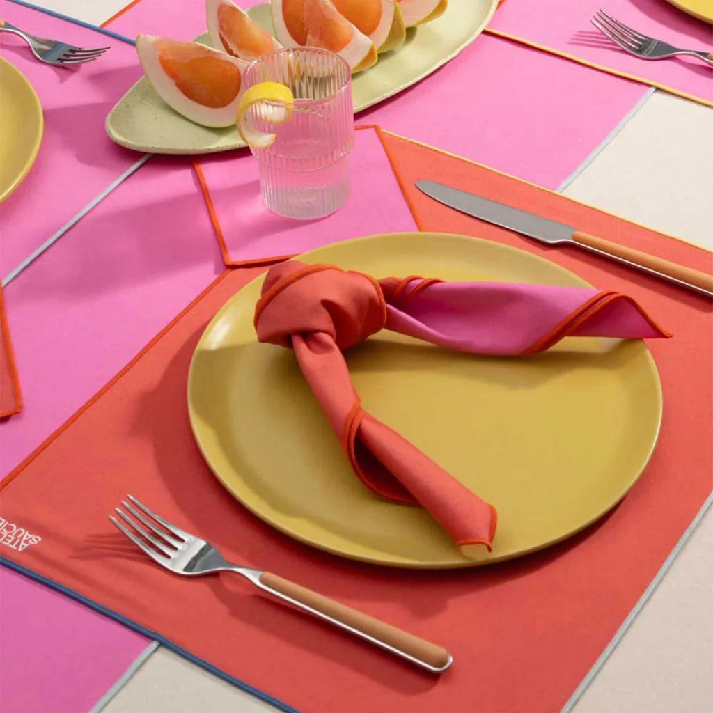 A knotted Lollipop Reclaimed Two-Tone Napkin