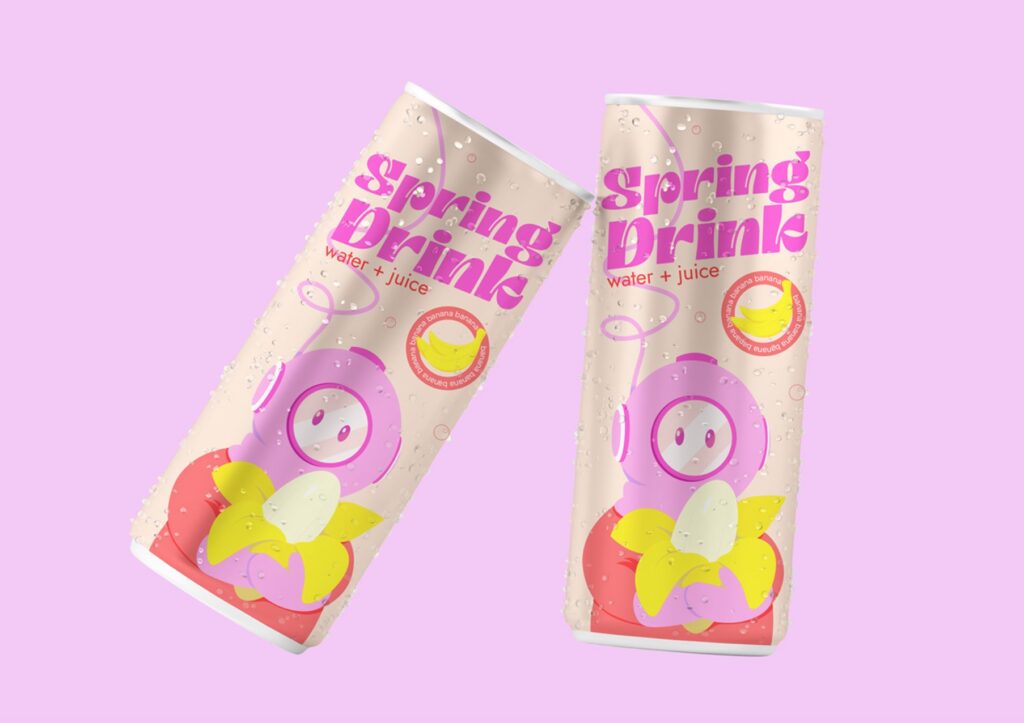 Spring Drink two cans banana