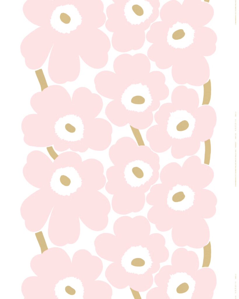Unikko pale pink fabric
