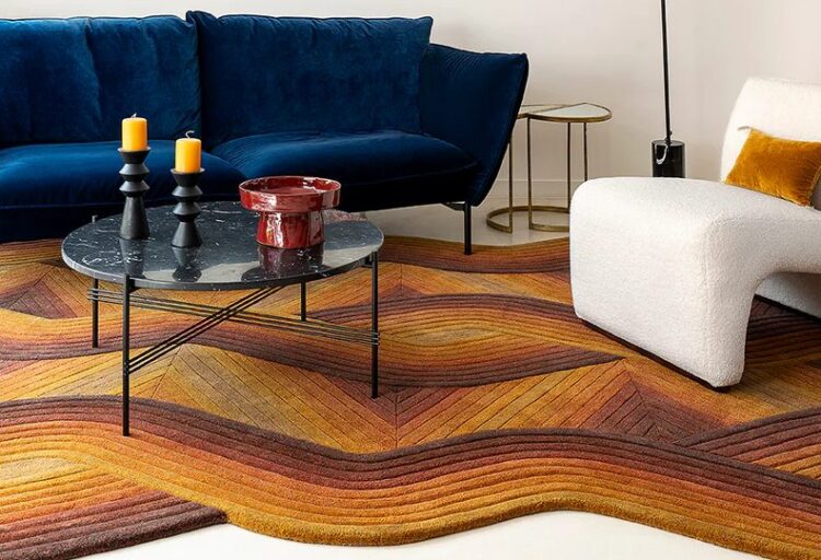 Flow Ochre area rug