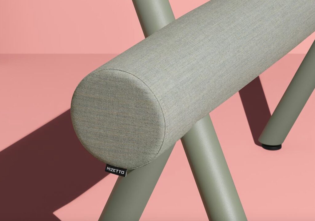 Fabric detail in forest green