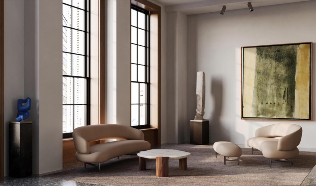 Muse sofa in white living room scene